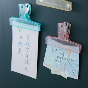 Kẹp Giấy Bằng Nhựa Màu Trong Suốt Kẹp Giấy Từ Tính Kẹp Tủ Lạnh Kẹp Hồ Sơ Kẹp Giấy Dài Kẹp Ảnh Kẹp Từ Tính Kẹp Hồ Sơ