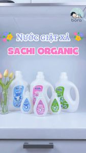Nước giặt xả Sachi Organic làm sạch vết bẩn hương thơm dịu nhẹ an toàn cho bé 280g