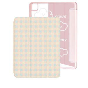 {With Pencil Slot Holder} Crayon Shin-chan Lovely Cloud IPAD Case For iPad Pro 11/Air4/Air5/iPad 9.7 (2017 2018)/iPad 10.2/iPad Mini6 Leather Magnetic Smart Trifold Cover