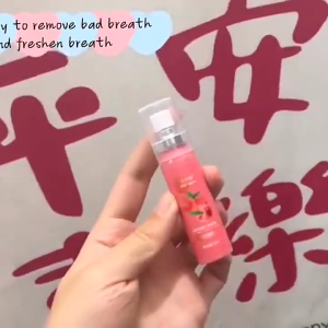 4Pcs 20ML Honey Peach Mint Oral Spray Mouth Spray Fresh Breath Spray Kissing Mouth Fresh