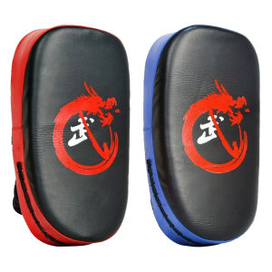 Winnereco PU Leather Foot Foot Foot Pad Bag Curved Kick Target สำหรับมวยไทย Taekwondo การฝึกศิลปะการต่อสู้