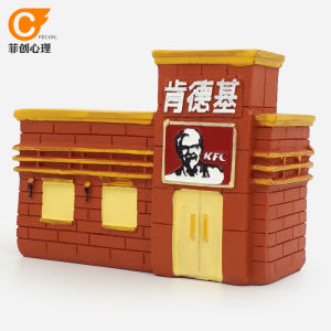 Psychological Sand Game Sandor Toy Decorative Western Fast Food Restaurant Building Model Desktop Ornaments for All Ages