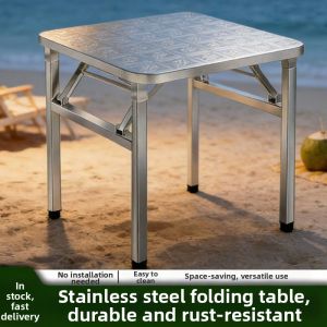YOUDIANNIU | Heavy Duty Portable Stainless Steel Folding Table