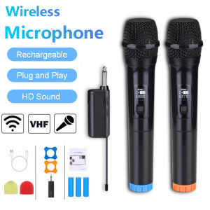 Wireless Microphone Dynamic Handheld Microphones Mic with Rechargeable Receiver for Wedding Party Church Club
