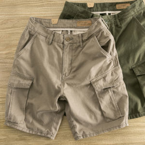Big Sale Leak-Picking Multi-Pocket Sports Cargo Fifth Pants Mens Summer Casual Quick-Dry Pants Youth Trendy Pure Color Shorts