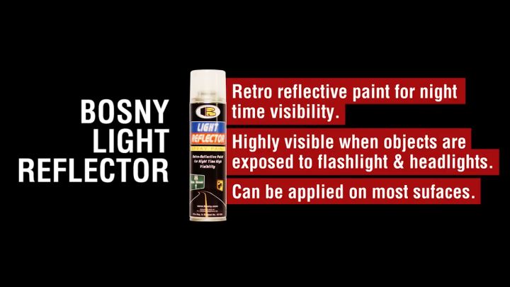 Bosny สีสเปรย์ บอสนี่ สะท้อนแสงไฟ Light Reflector ขนาด 200ml | Lazada.co.th
