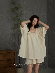 Soft Breathable Plus Size Padded Sleeved Short Sleepwear Set