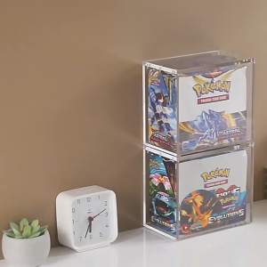 76*45*141mm Acrylic Display Box Magnetic Toy Storage Box Trading Cards Collectibles Clear Box