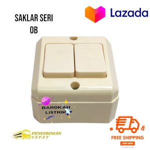 Saklar Seri Ob Segi/Saklar Double Outbow/Seri Tempel Tembok/Bahan Bagus Sudah SNI