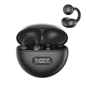 Earclip Open-Ear Bone Conduction Wireless Headphones Bluetooth Sports Earbuds Ergonomic Comfort Wear Digital Power Display