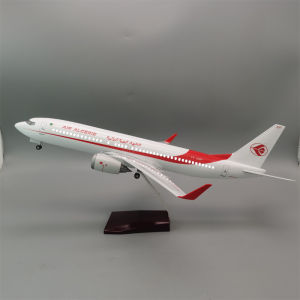 1/85 Large Scale Algerie B737 Diecast Resin Airplane Model Kit with Stand&Wheel for Adult Airplane Decoration Display Toys Gift