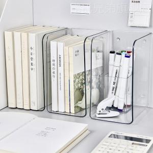 Invisible See through Bookshelf Acrylic Desk Fixed Book Bracket Book Shelf Bookend Desktop Document Storage Baffle Storage Fantastic Student Book Storage Rack Desk Bookshelf and Storage Shelf