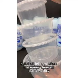 Thinwall Bulat Alot Rapat 200ml 300ml 450ml 500ml 650ml 750ml Per Pack Mangkok Bowl Plastik
