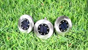 SXH Solar underground light 4LED8LED Stainless Steel Outdoor New Ground Insert Lawn Lamp Garden Rainproof Decoration