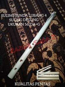 Seruling Bambu/Suling Sunda lubang 4/Suling Degung ukuran 56/Da=G