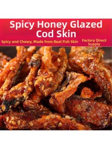 Spicy Honey Flavored Cod Fish Jerky Snacks