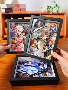 Handmade Anime Decorative Figurine Soldier of Fortune Stand Two-Dimensional Display Gift for Birthday Craftsmanship Glass Sculpture