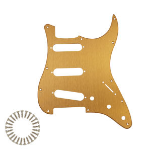Phrilam 11 Hole Metal Aluminum Anodized Modern Style ST/Strat SSS Pickguard Guitar Pick Guard Scratch Plate for USA/Mexico St