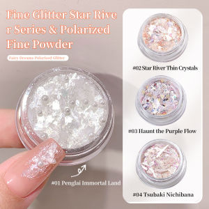 Galaxy Nail Glitter Powder Chunky Flake Stars Pearls Nail Art Decor UV Gel Polish Sparkle Dust for Nail Salon DIY Art Decoration