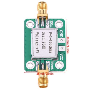 Aideepen | 5-6000MHz (20dB) RF Module DC5V Ultra-Wideband Medium Power Amplifier Module With Shielded Enclosure