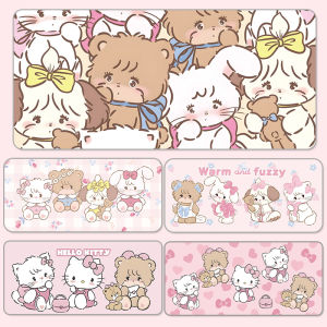 Mikko Large Size Cute Cat Mousepad Office Keyboard Pad Dormitory Computer Desk Mat Breathable Non-Slip Universal Desktop Accessory
