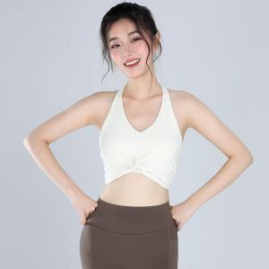 Neck-Hanging Bra With Padding Pilates and Yoga Wear Outwear-able Back Beauty