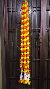 marigold malai with kunjam