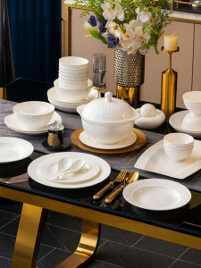 mornenjoy | Luxury Home Bone China Dinnerware Set
