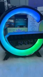 ( Loa Xịn Màu Đen Hoặc Trắng ) Loa Bluetooth Có Led BT-3401 / G11 Chữ G Có Đồng Hồ Có Sạc Không Dây Đèn Led Khá Đẹp