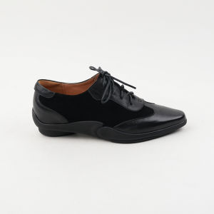 Genuine Leather Retro Artistic Pointed Toe Lace up Casual Low Heel Sporty Leisure Single Shoes British Style Womens Footwear