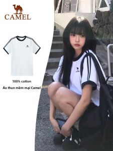 CAMEL | Áo Thun Cotton Mềm Mại Rộng Rãi Phong Cách Thường Ngày