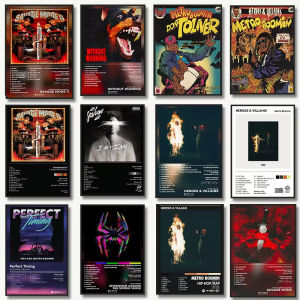 Hip Hop Music Star Metro-Boomin Album Cover Poster Heroes & Villains Prints Wall Art Painting Pictures for Wall Home Decor Gift