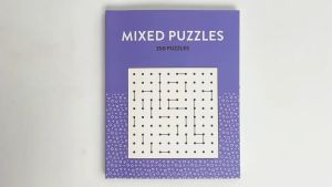 Purple 250 Mixed Puzzles Activity Book (288 Pgs) To Do Crosswords Battleships For Adults & Kids