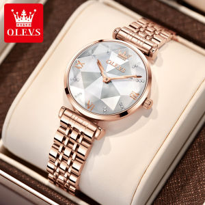 OLEVS mewah jam tangan wanita elegan mewah terbaru 2023 anti air import original asli cermin kaca berlian safir stainless steel jam tangan cewek