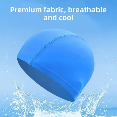 Unisex Swimming Cap Comfortable Non-restrictive Fabric Ear Protection for Adults And Children Suitable for Hot Springs And Swimming