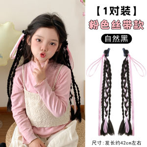 Pink Sweet Cool Ribbon Butterfly Knot Hair Accessories Children Wig Braids Baby Dirty Dreads Concert Hair Clips Girls