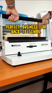 Officom W40A Wire Binding Machine F4 Size Heavy Duty for Double Loop Ring Binder Refillable Notebook PVC Binding Cover