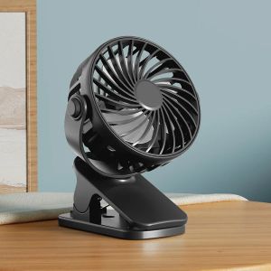 720°Rotatable Clip Fan Portable Mini Cooler Fan Built In Night Lamp USB Rechargeable Personal Fan For Outdoor Camping Ventilador