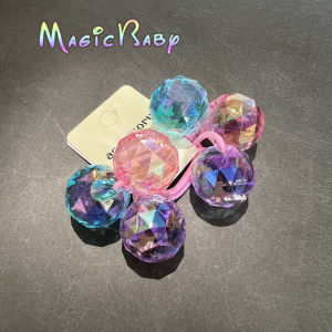Girls Hair Accessories Crystal Shiny Ball Elastic Bands Candy Colorful Princess Style Childrens Hair Ornaments Korean Origin