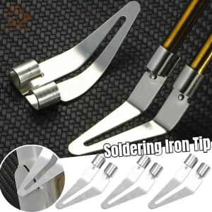 1/3Pcs Stainless Steel Smooth Head Adjustable 45 Degree Elbow Welding Repair Tools Car Bumper Plastic Soldering Iron Tips