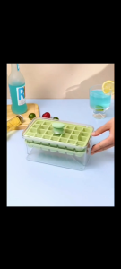 Cetakan Es Batu Kotak Ice 56 Grid 2 Tray/Ice Cube Container Free Sekop Es Ice Tray Box Dengan Press Handle Sekali Tekan