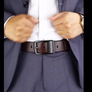 ＜1220＞  Thắt Lưng Da Nam Thắt Lưng Khóa Kim Da Bò Cổ Điển Thắt Lưng Hai Mặt Dẫn Đầu Kinh Doanh Giản Dị Tất Cả Các Trận Đấu Bán Buôn Cho Nam