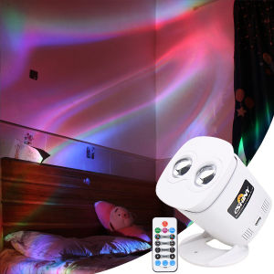 A200 RGB LED 7 Colors Rainbow Backdrop Light Aurora Projector DJ Disco Party Bar Dance Sky Night Room Shop Stage Sunset Lamp