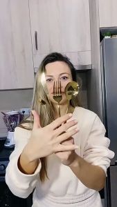 【KUROMAME】Set Peralatan Makan Nordic Portuguese Nordic Cutlery Forks Spoons Knives Tableware Steel Cutlery Set Stainless Steel Dinnerware Set Spoon knife Garpu Sudu Pisau Keluli Tahan Karat