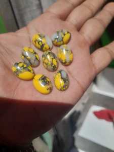 Batu Akik Pirus Sanca Kuning 18x13 mm