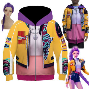 Rumi Jacket Demon Hunter of KPop 3D Printed Cosplay Costume Hoodies Disguise Roleplay Fantasia Clothing Halloween For Girl  Boy