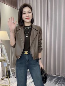 Áo Khoác Da Ngắn Thường Ngày Thời Trang Nữ Mùa Thu Mới Về Phong Cách Đường Phố Xe Máy Áo Khoác Ngoài Thon Gọn
