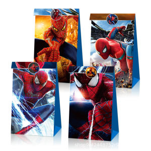 Spiderman Party Favors Spidey Avengers Superhero Gifts Toys Reusable Straws Keychains Stamps Decoration Christmas Supplies