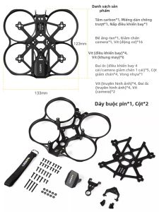 CADDXFPV | Đế Gắn Chống Sốc 2-inch Cao Cấp Bằng Carbon
