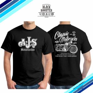 Kaos motor klasik AJS / kaos motor vintage / kaos motor tua / kaos pria distro / kaos motor tangan pendek